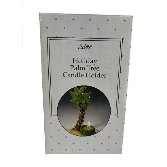 2 Scott's Palm Tree Tealight Holder Resort Collectible of Distinction Gift Deco - Picture 5 of 15